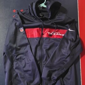 Nike Texans Navy and Red Bomber Jacket